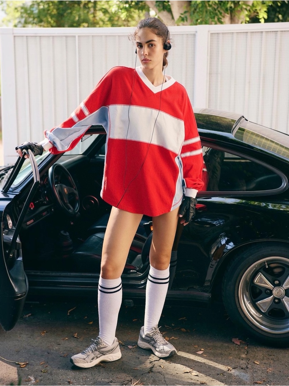 Free People Movement Rugby Ready Layer Winterberry Combo Red Blue White L NWT